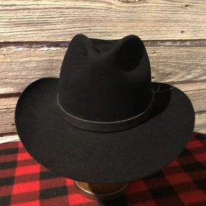 Stallion by Stetson wool felt cowboy hat. Black. Size 7 1/4.